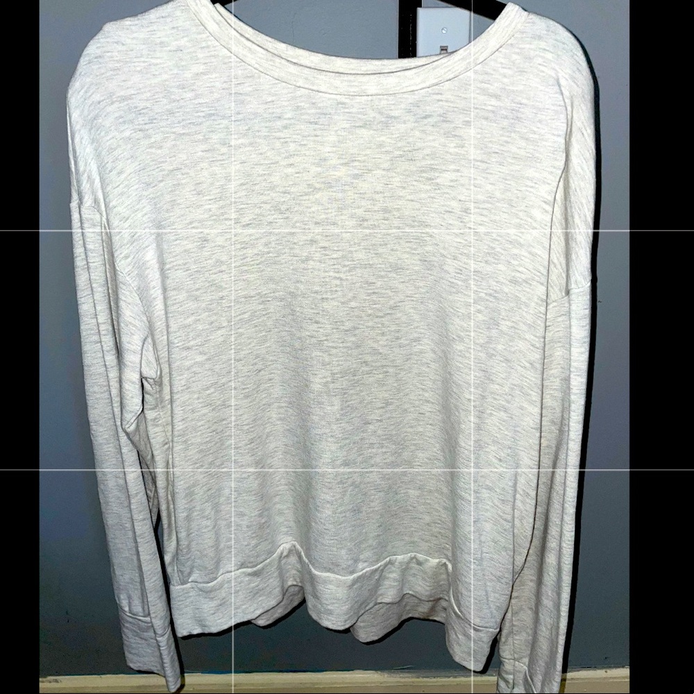 Cream, cozy, over size long sleeve aerie.
